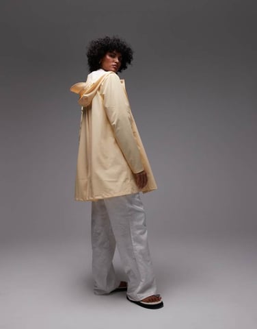 Rains A-line waterproof jacket in light peach