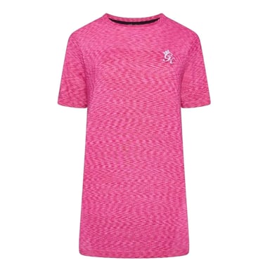 Gym King Mens Crew Neck Slim T-Shirt (Hot Pink)