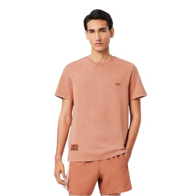 Lacoste Mens Logo Crew Neck Regular T-Shirt (Latte)