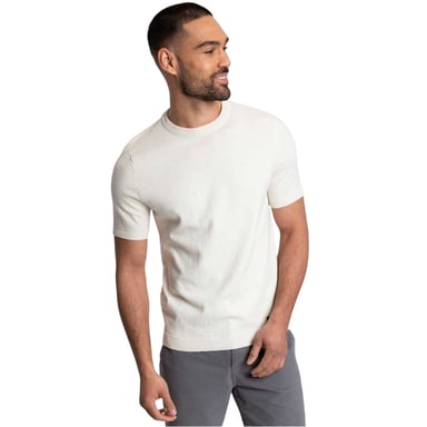Threadbare Mens Crew Neck Regular T-Shirt (Ecru)