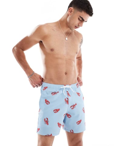Hollister swimwear shorts in red lobster print
