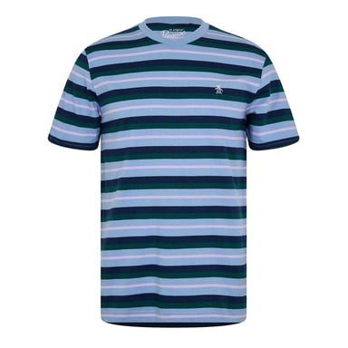 Original Penguin Mens 4 Stripes T-Shirt (Faded Denim)