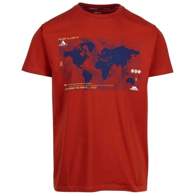 Trespass Mens Chera Topographic Crew Neck T-Shirt (Salsa)