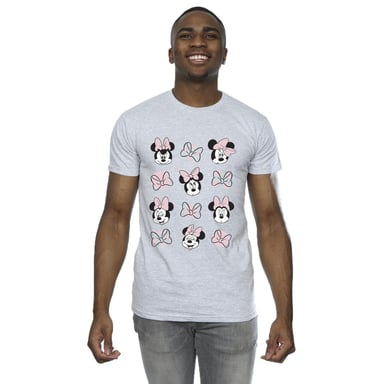 Disney Heren Minnie Mouse Multiple T-Shirt (Sportgrijs)