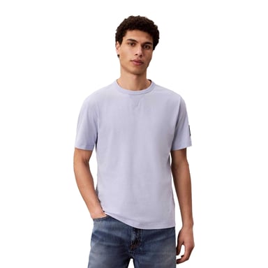 Calvin Klein Mens Badge Crew Neck Regular T-Shirt (Blue Jean)