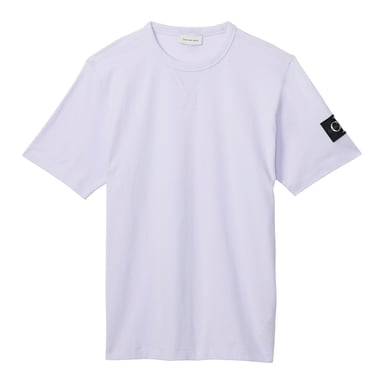 Calvin Klein Mens Badge Crew Neck Regular T-Shirt (Lilac)