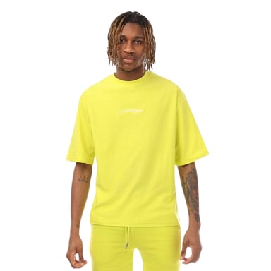 Hype Mens Signature Logo Oversized T-Shirt (Lime)