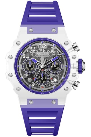 Invicta Racing 69683 Men's Watch - Quartz Movement - Acrylic with Silver Dial - 43 mm