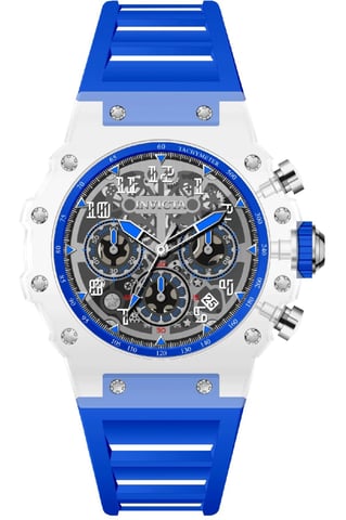 Invicta Racing 69678 Men's Watch - Quartz Movement - Acrylic with Silver Dial - 43 mm