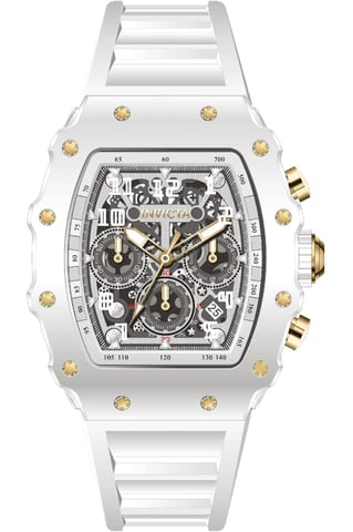 Invicta Racing 69700 Herrklocka - Kvartsurverk - Akryl med Silver Urskiva - 43 mm