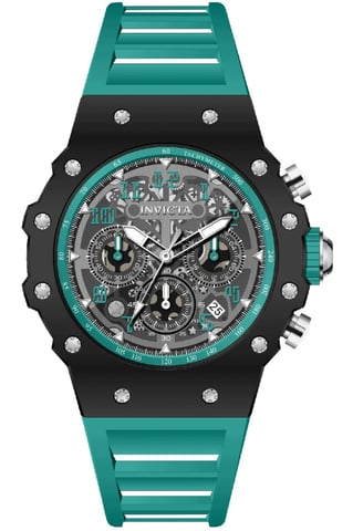 Invicta Racing 69664 Men's Watch - Quartz Movement - Acrylic with Silver Dial - 43 mm