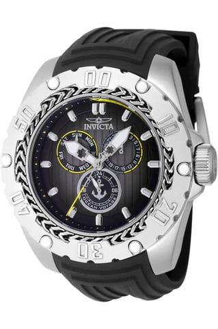 Invicta Ocean Voyage 48019 Men's Watch - Quartz Movement - Stainless Steel with Black Dial - 51 mm