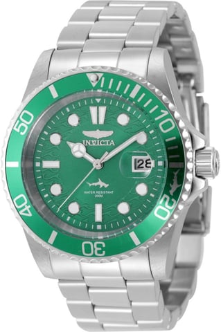Invicta Pro Diver 50826 Men's Watch - Quartz Movement - Stainless Steel with Green Dial - 42 mm