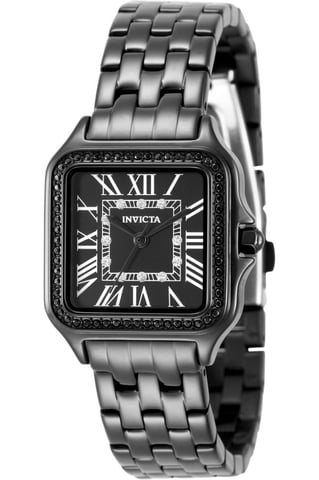 Invicta Angel 50581 Women's Watch - Quartz Movement - Stainless Steel with Black Dial - 28 mm