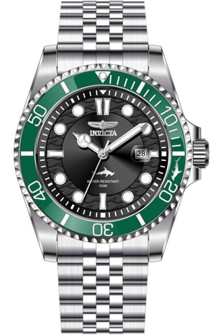 Invicta Pro Diver 50806 Herenhorloge - Quartz Uurwerk - Roestvrij Staal met Zwarte Wijzerplaat - 43 mm