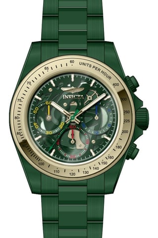 Invicta Speedway 51034 Men's Watch - Quartz Movement - Stainless Steel with Green Dial - 39 mm