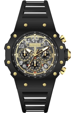 Invicta Racing 69650 Herrklocka - Kvartsrörelse - Akryl med Guldursskiva - 43 mm