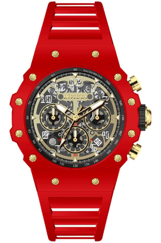 Invicta Racing 69654 Men's Watch - Quartz Movement - Acrylic with Gold Dial - 43 mm