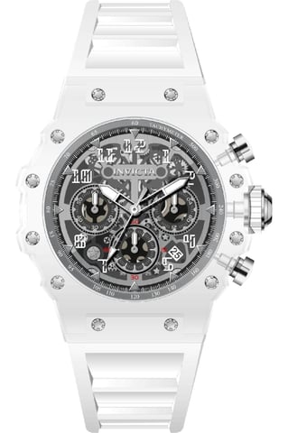 Invicta Racing 69680 Men's Watch - Quartz Movement - Acrylic with Silver Dial - 43 mm