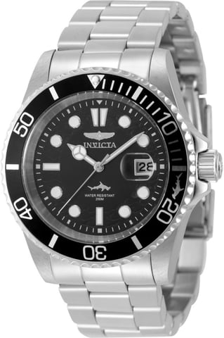 Invicta Pro Diver 50824 Men's Watch - Quartz Movement - Stainless Steel with Black Dial - 42 mm