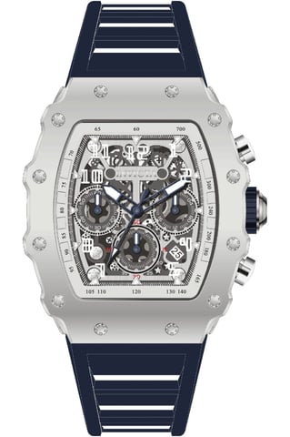 Invicta Racing 69703 Men's Watch - Quartz Movement - Acrylic with Silver Dial - 43 mm