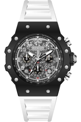 Invicta Racing 69675 Men's Watch - Quartz Movement - Acrylic with Silver Dial - 43 mm
