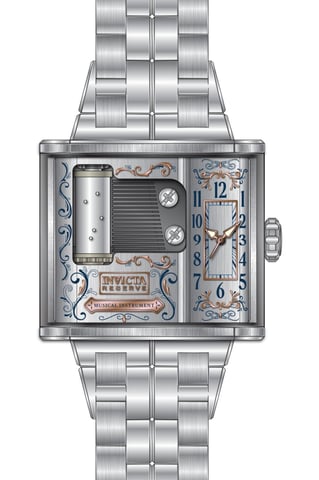 Invicta Artist 49474 Men's Watch - Quartz Movement - Stainless Steel with Silver Dial - 52 mm