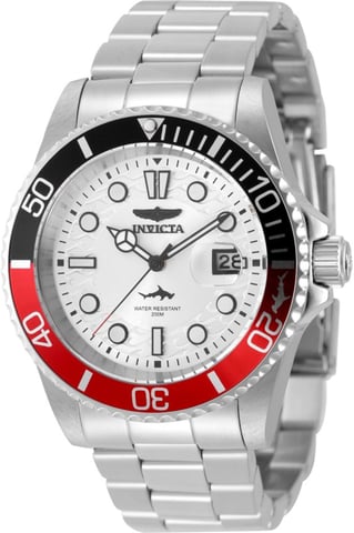 Invicta Pro Diver 50830 Men's Watch - Quartz Movement - Stainless Steel with Silver Dial - 42 mm
