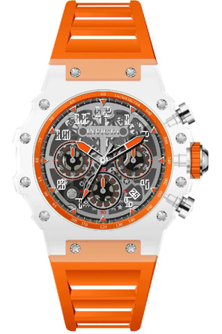 Invicta Racing 69679 Men's Watch - Quartz Movement - Acrylic with Silver Dial - 43 mm