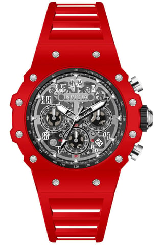 Invicta Racing 69676 Men's Watch - Quartz Movement - Acrylic with Silver Dial - 43 mm