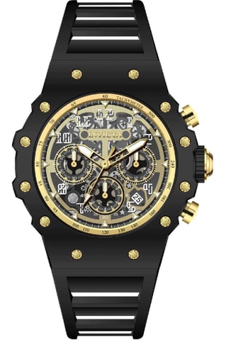 Invicta Racing 69662 Men's Watch - Quartz Movement - Acrylic with Gold Dial - 43 mm