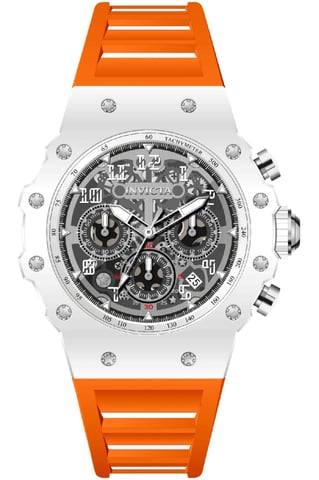 Invicta Racing 69672 Men's Watch - Quartz Movement - Acrylic with Silver Dial - 43 mm
