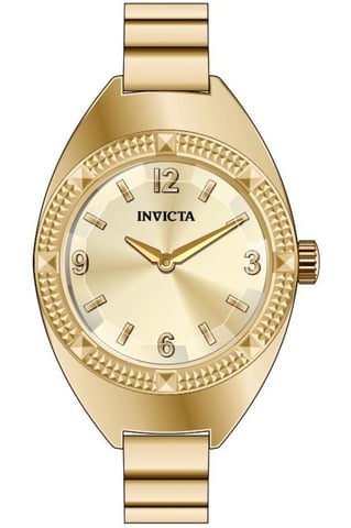 Invicta Mini Ring Watch 50641 Women's Watch - Quartz Movement - Stainless Steel with Gold Dial - 20 mm