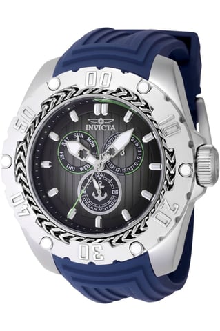 Invicta Ocean Voyage 48021 Men's Watch - Quartz Movement - Stainless Steel with Black Dial - 51 mm