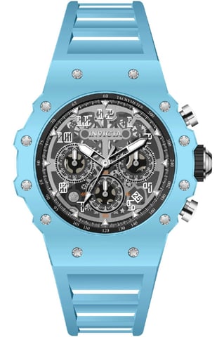 Invicta Racing 69674 Men's Watch - Quartz Movement - Acrylic with Silver Dial - 43 mm