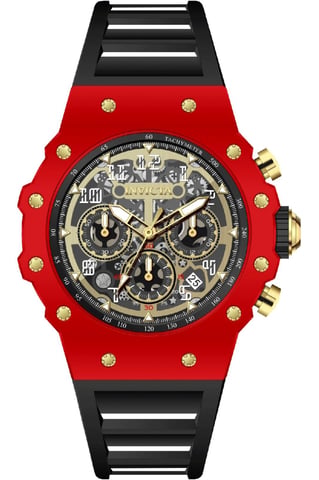 Invicta Racing 69685 Men's Watch - Quartz Movement - Acrylic with Gold Dial - 43 mm