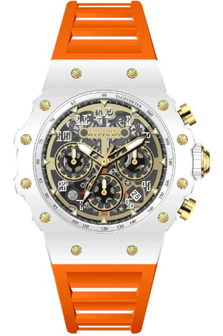Invicta Racing 69651 Men's Watch - Quartz Movement - Acrylic with Gold Dial - 43 mm