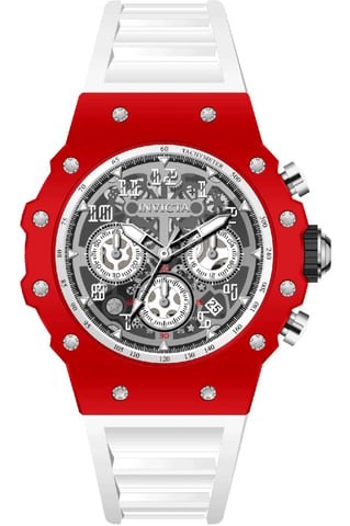 Invicta Racing 69647 Men's Watch - Quartz Movement - Acrylic with Silver Dial - 43 mm