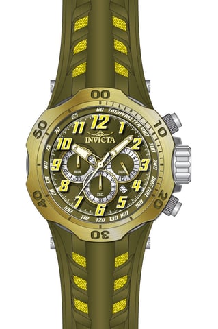 Invicta Venom 50509 Herrklocka - Kvartsurverk - Rostfritt Stål med Grön Urskiva - 52 mm