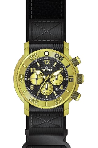 Invicta Coalition Forces 50098 Herrklocka - Kvartsurverk - Rostfritt Stål med Svart Urskiva - 50 mm