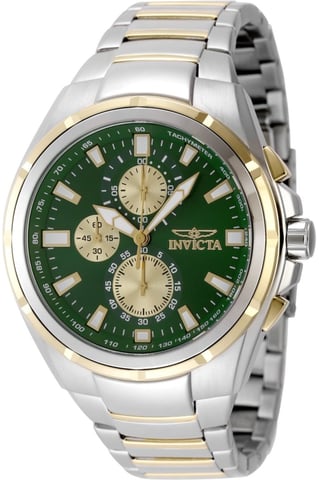 Invicta Sea Vulture 49084 Men's Watch - Quartz Movement - Stainless Steel with Green Dial - 46 mm