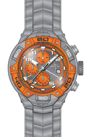 Invicta Speedway 49883 Men's Watch - Quartz Movement - Stainless Steel with Orange Dial - 50 mm