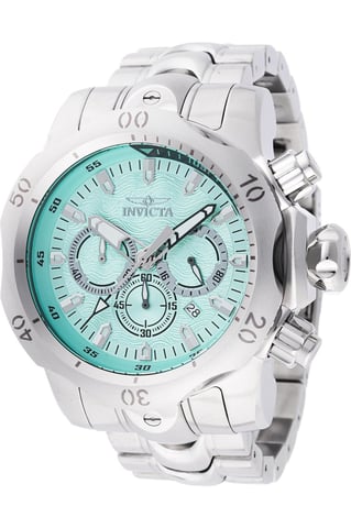 Invicta Venom 47907 Men's Watch - Quartz Movement - Stainless Steel with Blue Dial - 54 mm
