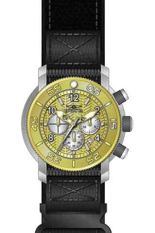 Invicta Coalition Forces 50096 Herrklocka - Kvartsverk - Rostfritt Stål med Guld Urskiva - 50 mm
