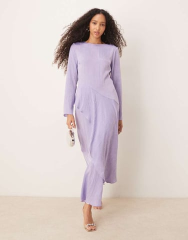 ASOS DESIGN frill tiered maxi dress in lilac