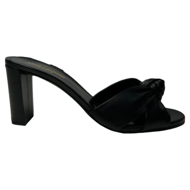 Saint Laurent Bianca Slidesandaler i svart läder