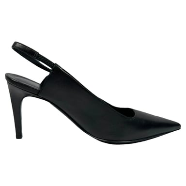 Hermès Lover 80 Slingback Pumps i svart läder