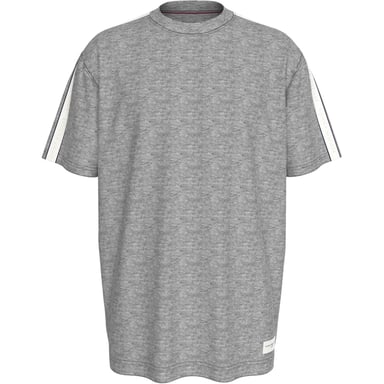Tommy Hilfiger Mens Logo Regular Short-Sleeved T-Shirt (Grey Heather Marl)