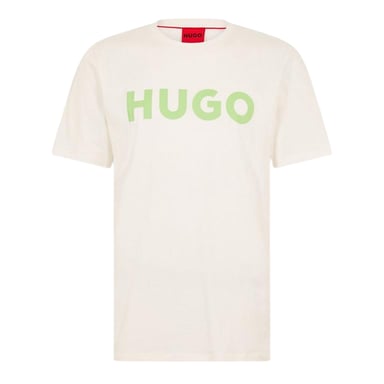 Hugo Mens Dulivio Contrast Logo T-Shirt (Natural)