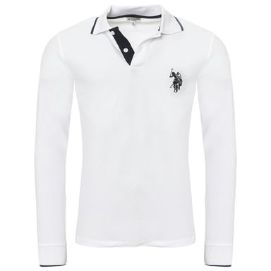 U.S. Polo Assn. Poloshirt met lange mouwen in Wit